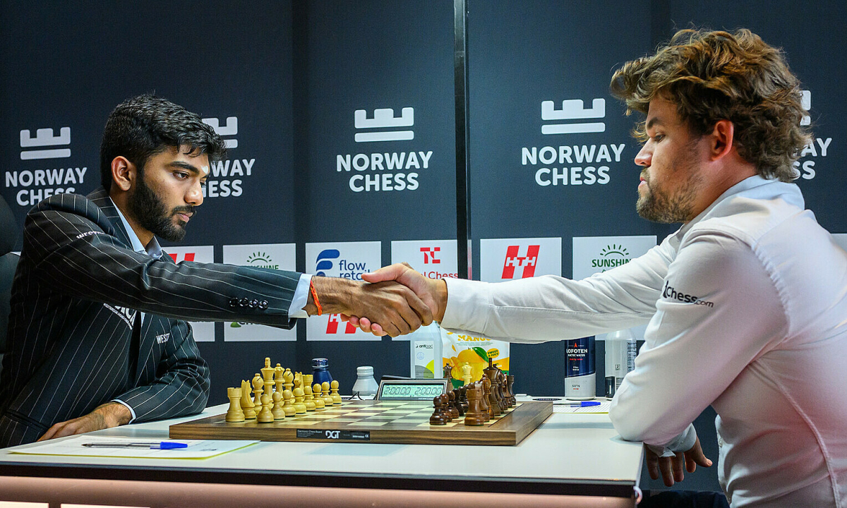 Carlsen gieo sầu cho Vua cờ Gukesh ở siêu giải Na Uy - hình ảnh - jun88play.vip