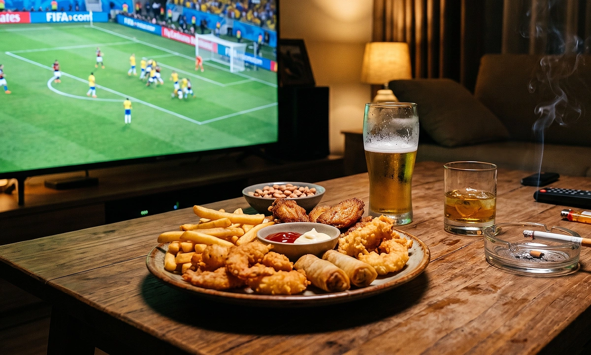 JUN88 cược bóng đá: Thức khuya xem World Cup và combo ăn đêm nguy hiểm cho sức khỏe - hình ảnh - jun88play.vip